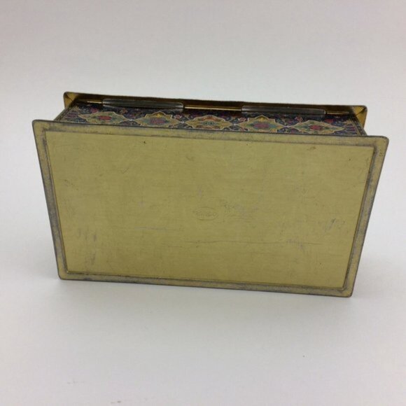 Schrafft's Vintage Tin Candy Box Canco Persian Lithograph Motif Hinged Lid - Picture 6 of 16